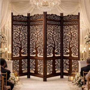 Wooden Handcrafted Wooden Partition